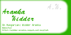 aranka widder business card